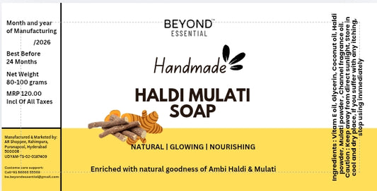 Haldi Mulati Soap - Natural Glow & Skin Nourishment (Pack of 3)