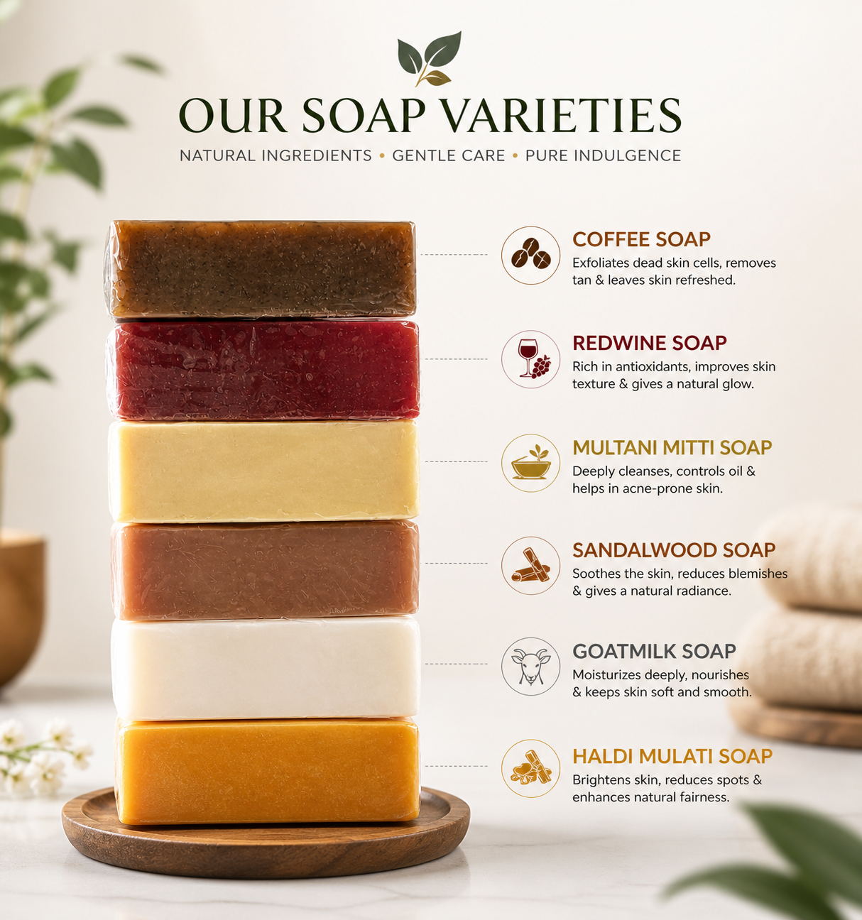 Sandalwood Soap - Natural & Gentle De-Tan Care (Pack of 3)