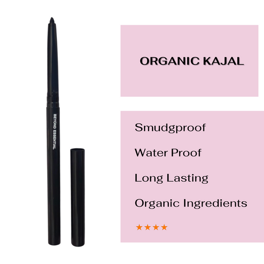 Organic Kajal Pencil : Smudge Proof, Waterproof, Long Lasting