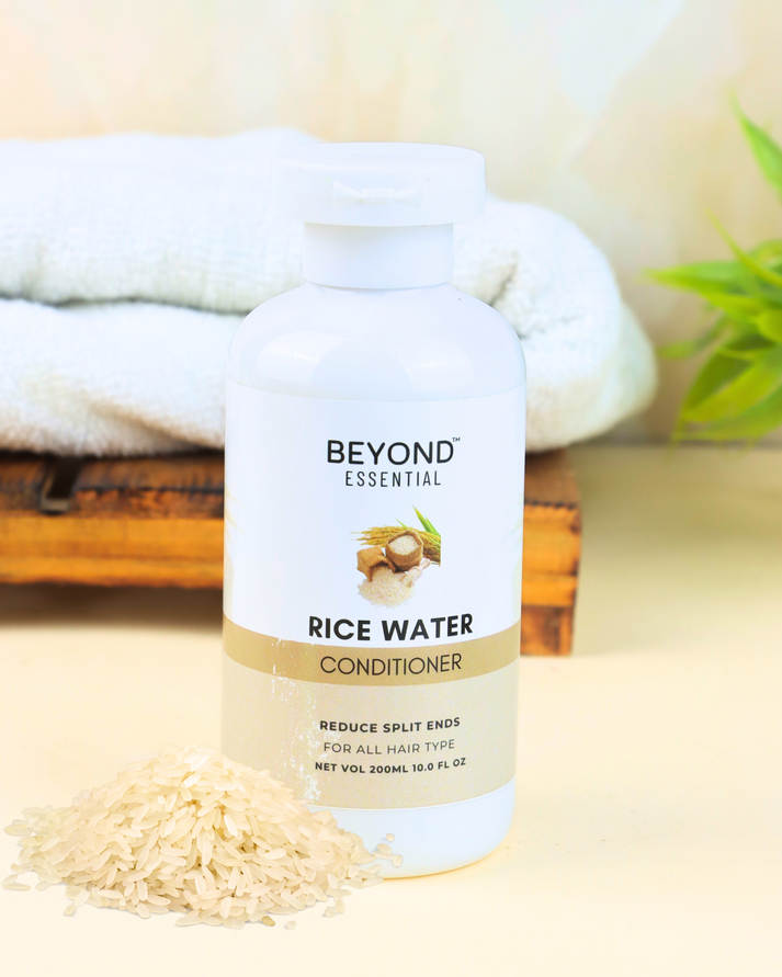 Rice Water Conditioner : Reduce Split Ends – Beyond Essential