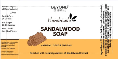 Sandalwood Soap - Natural & Gentle De-Tan Care (Pack of 3)